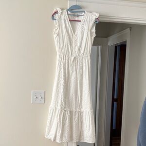 White loft midi dress